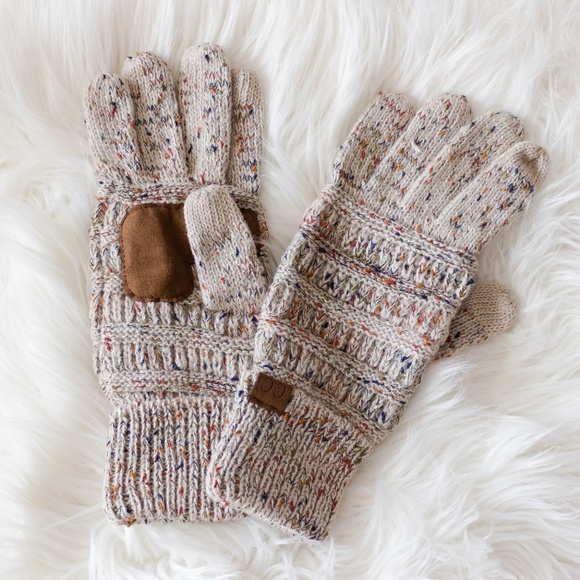 C.C Beanie Smarttips Confetti Knitted Gloves - Picture 4 of 5